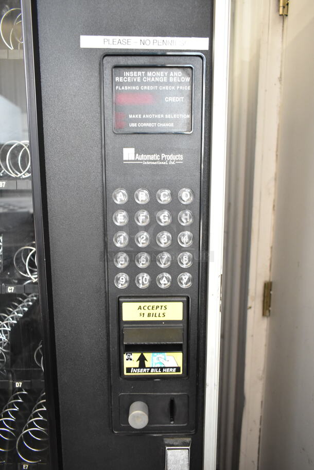Automatic Products SNACKSHOP LCM2 Metal Commercial Vending Machine w/ Bill Acceptor. 120 Volts, 1 Phase. Tested and Working! - Image 4 of 7