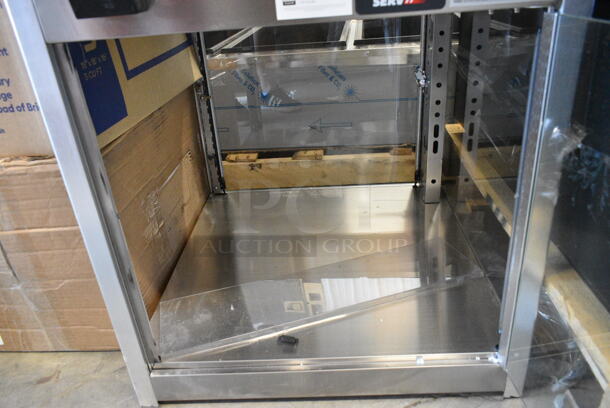 BRAND NEW SCRATCH AND DENT! ServIt 423PDW18D1S Stainless Steel Commercial Countertop Full-Service Countertop Display Warmer with 4 Shelves. 120 Volt, 1 Phase. Tested and Working! - Image 6 of 8