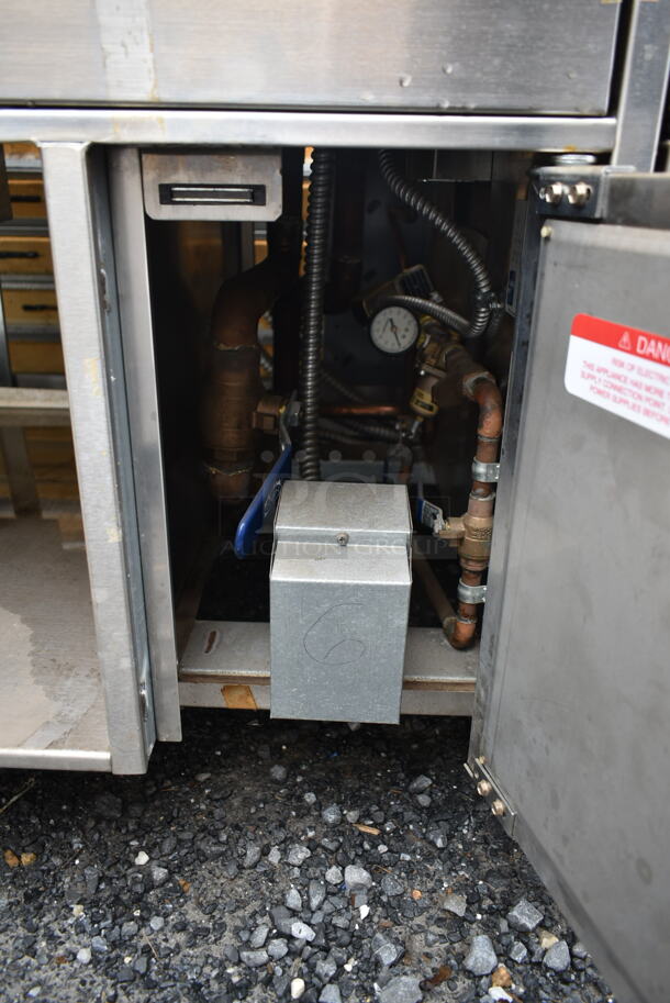 Delfield Stainless Steel Commercial Prep Table w/ Under Shelf and Cutting Boards. 240 Volts, 3 Phase.  - Image 6 of 8
