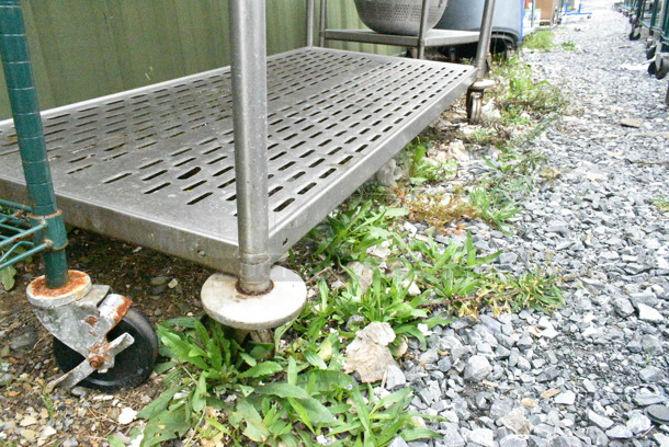 Metal 5 Tier Shelving Unit on Commercial Casters. BUYER MUST DISMANTLE. PCI CANNOT DISMANTLE FOR SHIPPING. PLEASE CONSIDER FREIGHT CHARGES. - Image 3 of 5