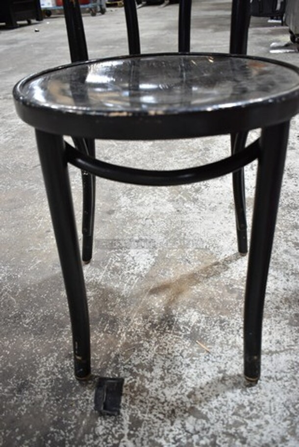Black Metal Dining Height Chair.  - Image 2 of 2