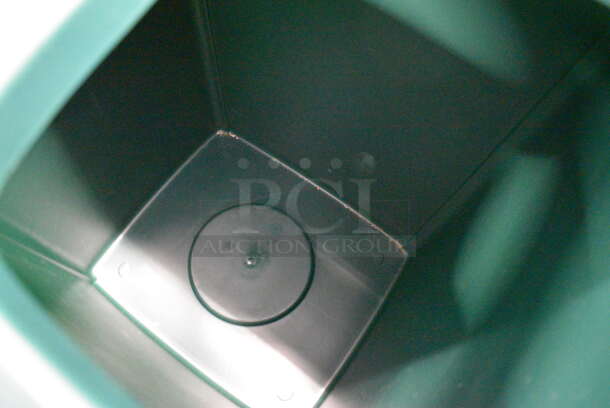 ALL ONE MONEY! BRAND NEW Lot of 2 Rubbermaid Green Poly Trash Cans w/ Lid. 51x24x35 - Image 3 of 4