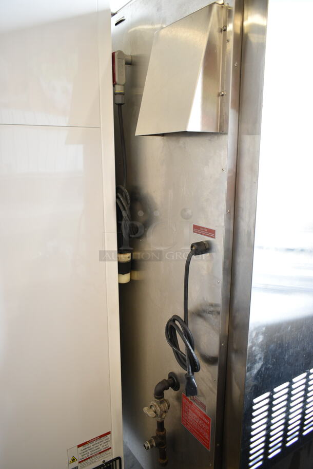 Southern Pride SP-750 Stainless Steel Commercial Floor Style Natural Gas Powered Smoker on Commercial Casters. 150,000 BTU.  - Image 9 of 10