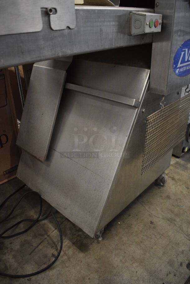 LVO Model LM20 Metal Commercial Floor Style Dough Sheeter Moulder on Commercial Casters. 120 Volts, 1 Phase. 53x37x54. Tested and Working! - Image 6 of 7