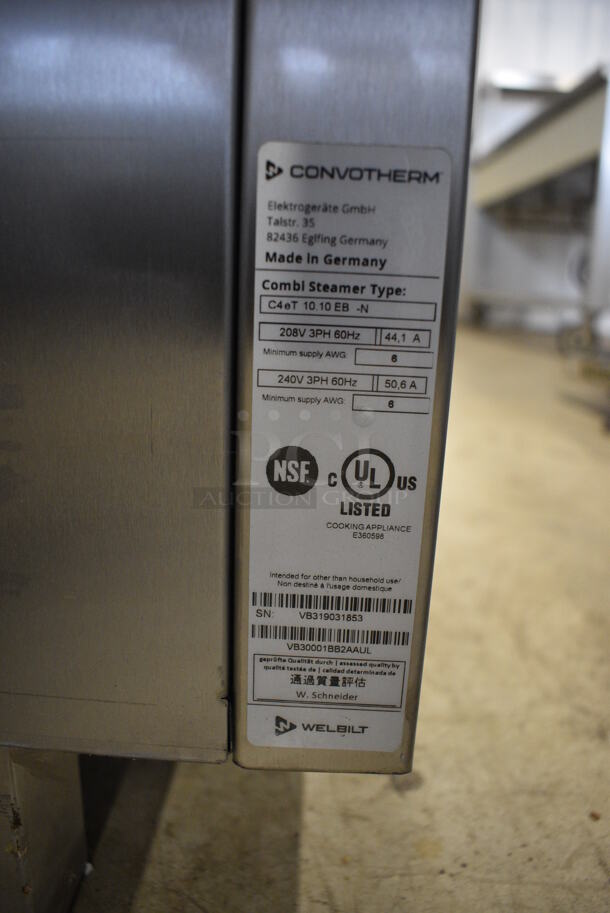 BRAND NEW! LATE MODEL! Convotherm C4eT 10.10 EB -N Stainless Steel Commercial Electric Powered Convotherm Combi Steamer Oven. 208 Volts, 3 Phase. 35x32x42 - Image 7 of 8
