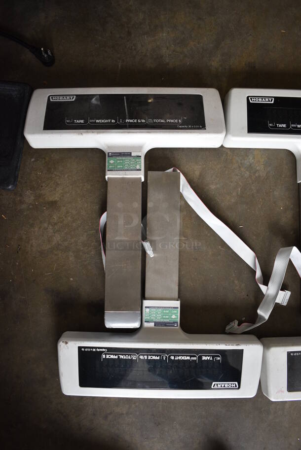ALL ONE MONEY! Lot of 6 Hobart Scale Displays for 30 Pound Capacity Scales and Wires. 15x1.5x17. - Image 4 of 5