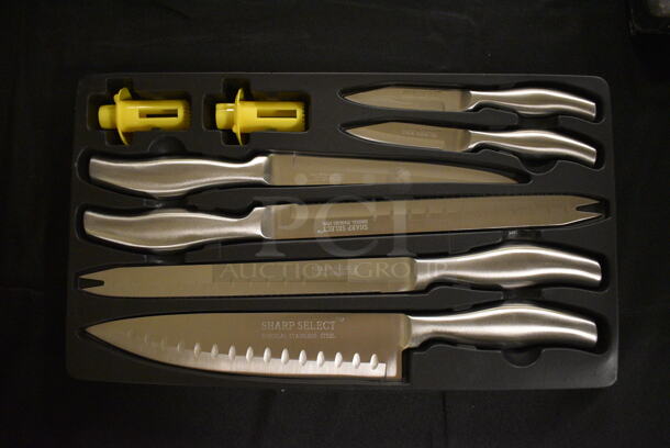 BRAND NEW IN BOX! Set of 6 BRAND NEW Sharp Select Stainless Steel Knives