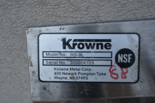 Krowne HS-9L Stainless Steel Commercial Single Bay Wall Mount Sink w/ Faucet and Handles. - Image 4 of 4