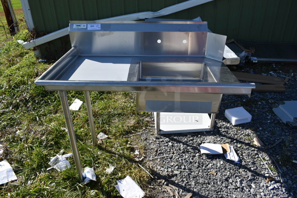 BRAND NEW SCRATCH AND DENT! Regency 600DDT48L Stainless Steel Commercial Left Side Dirty Side Dishwasher Table. - Image 1 of 6