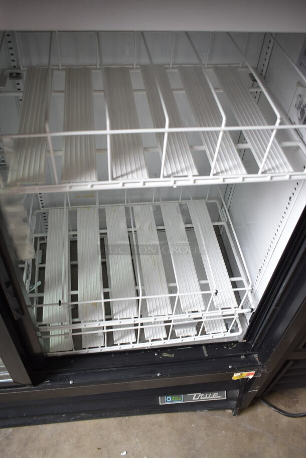 2017 True GDM-41SL-48-HC-LD Metal Commercial 2 Door Reach In Cooler Merchandiser w/ Poly Coated Racks. 115 Volts, 1 Phase. Tested and Working! - Image 2 of 3