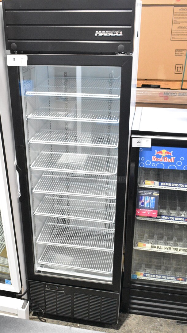 2019 Habco SE18 Metal Commercial Single Door Reach In Cooler Merchandiser w/ Poly Coated Racks. 115 Volts, 1 Phase. Tested and Working! - Image 2 of 4