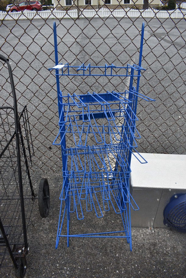 3 Blue Metal Racks. 14x14x38. 3 Times Your Bid! - Image 1 of 3
