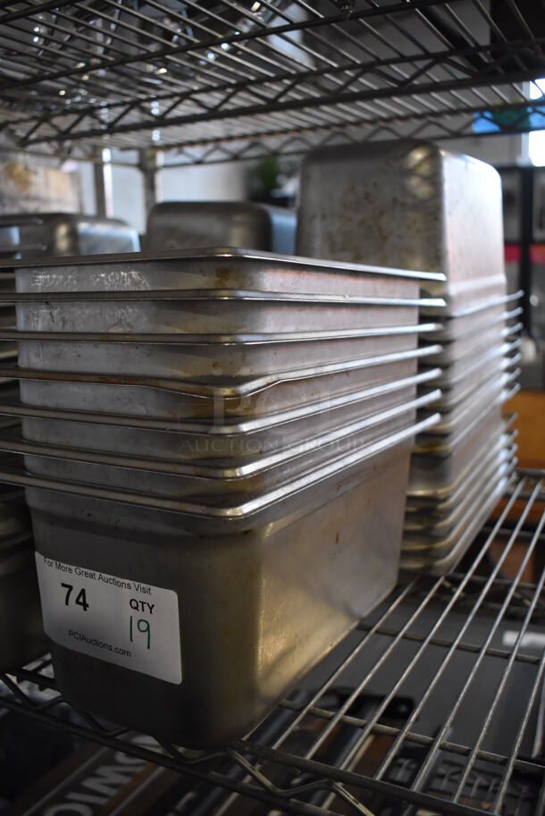 19 Stainless Steel 1/3 Size Drop In Bins. 1/3x6. 19 Times Your Bid! - Image 3 of 4