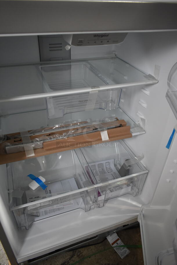 BRAND NEW SCRATCH AND DENT! 2023 Whirlpool WRT311FZDM02 Stainless Steel Cooler Freezer Combo. 115 Volts, 1 Phase. Tested and Powers On But Does Not Get Cold - Image 6 of 8