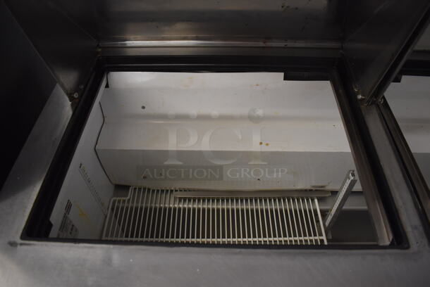 2011 True TSSU-60-24M-B-ST Stainless Steel Commercial Sandwich Salad Prep Table Bain Marie Mega Top on Commercial Casters. 115 Volts, 1 Phase. 61x34x48. Tested and Working! - Image 4 of 9
