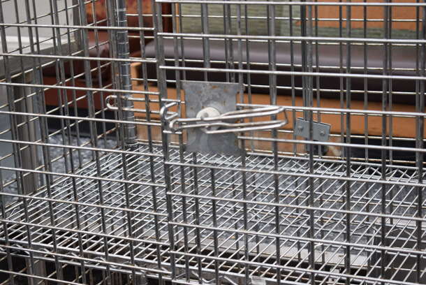 Metro Chrome Finish 4 Tier Shelving Unit w/ Liquor Cage. BUYER MUST DISMANTLE. PCI CANNOT DISMANTLE FOR SHIPPING. PLEASE CONSIDER FREIGHT CHARGES. 39x26x66 - Image 6 of 6