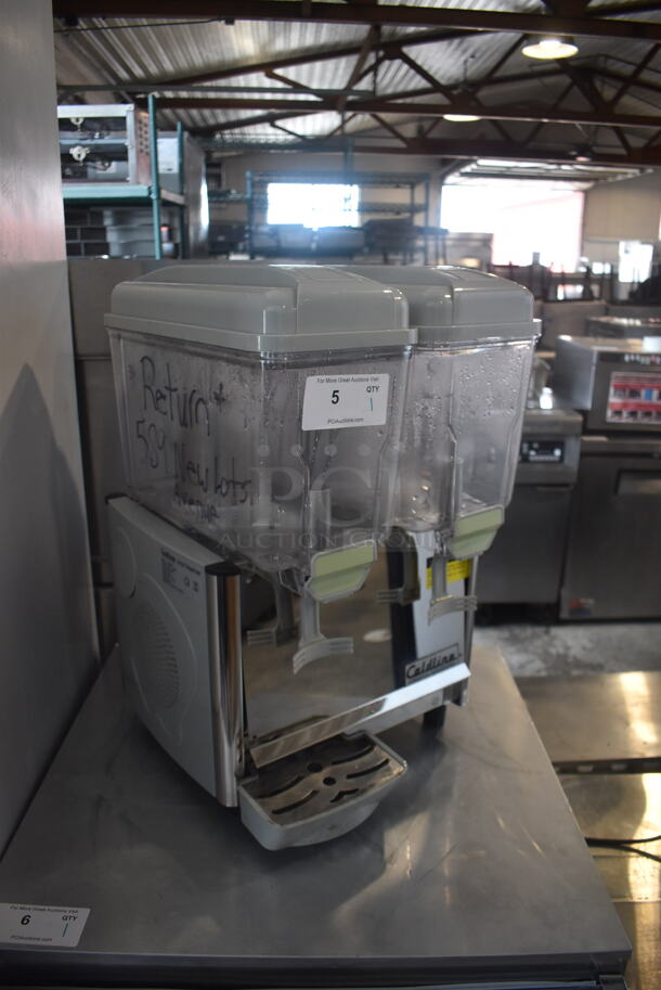 Coldline Royal-2P Commercial Electric Countertop Double Juice Dispenser With Steel Base. 120V. Tested and Powers On But Does Not Get Cold - Image 2 of 6