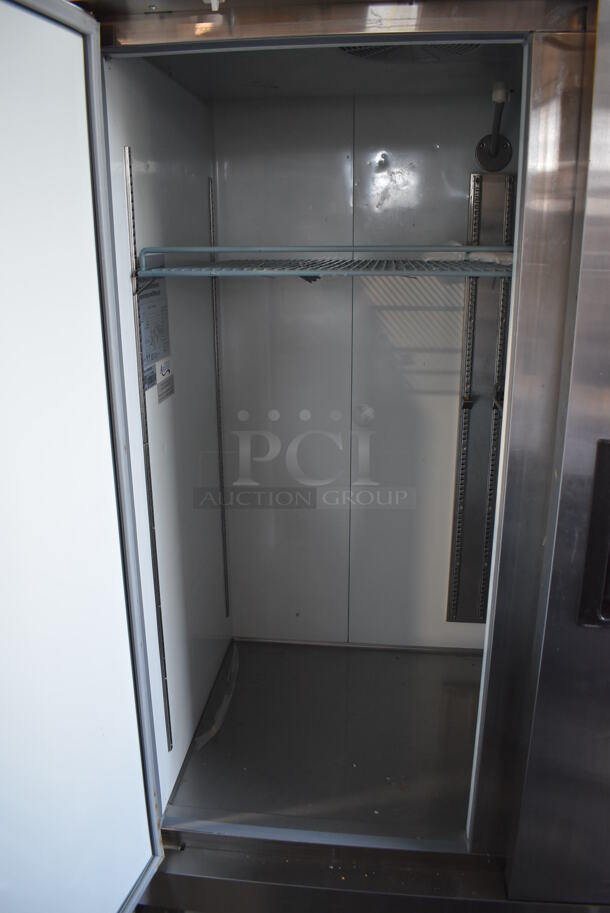 Avantco 178A49FHC Stainless Steel Commercial 2 Door Reach In Freezer w/ Poly Coated Racks on Commercial Casters. 115 Volts, 1 Phase. Tested and Does Not Power On - Image 4 of 8