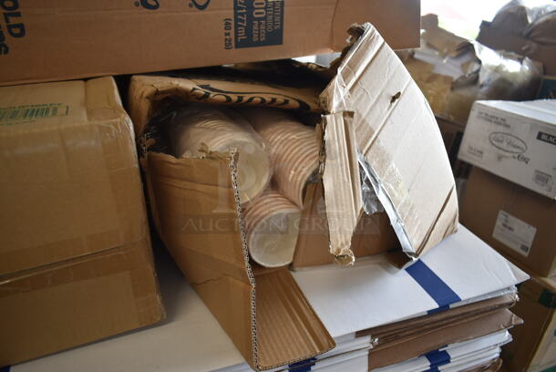 PALLET LOT of 15 BRAND NEW Boxes Including 6J6 White Customizable Foam Cup, 760SOUP16KFT Paper Food Cup, 128HD16COMBO Microwavable Translucent Plastic Deli Container, 3 Box 50CC16 Choice 16 oz Cups, 2 Box 5001CPTP Lavex 1-Ply Center Pull Paper Towel Roll 1000' - 6/Case. 15 Times Your Bid! - Image 4 of 7