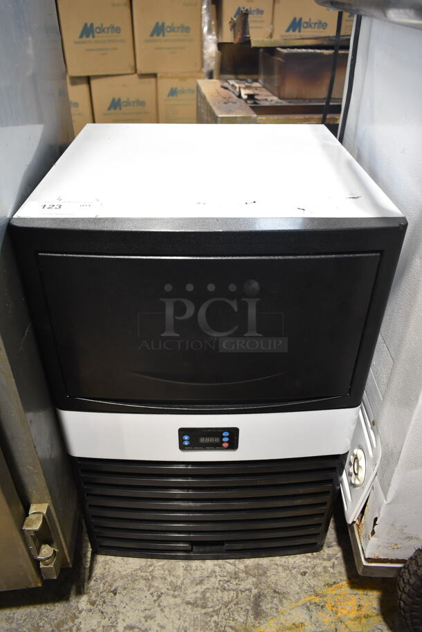 BRAND NEW SCRATCH AND DENT! Hoocoo HCIM-40 Stainless Steel Commercial Undercounter Self Contained Ice Machine. 115 Volts, 1 Phase.  - Image 1 of 4