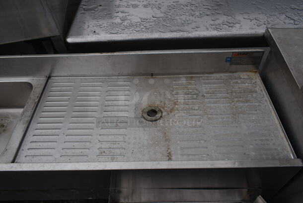 Eagle Stainless Steel Commercial Single Bay Ice Bin w/ Right Side Drain Board and Speedwell. - Image 3 of 5