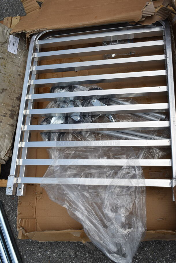 BRAND NEW SCRATCH AND DENT! Regency 600PR103K 10 Pan End Load Half Height Bun / Sheet Pan Rack - Unassembled - Image 2 of 7