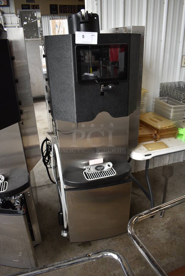 2017 Taylor Model C709-27 Stainless Steel Commercial Air Cooled Single Flavor Soft Serve Ice Cream Machine w/ Taylor Model C20100-WFB 10 Head Flavor Blast and Color Touch Panel for Flavor Burst on Commercial Casters. 208-230 Volts, 1 Phase. 23x33x61 - Image 3 of 10