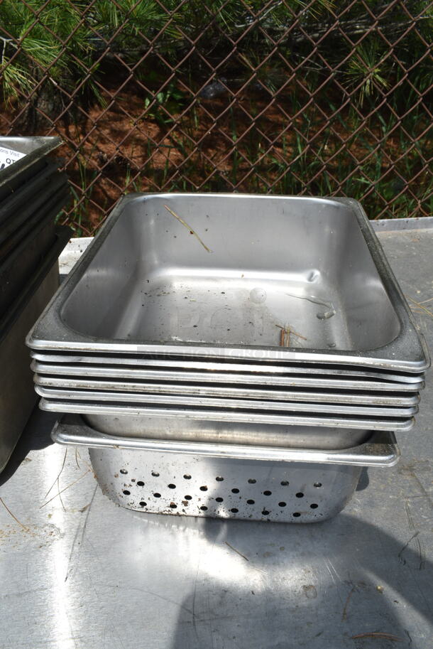 ALL ONE MONEY! Lot of 12 Various Stainless Steel Drop In Bins.  - Image 2 of 3