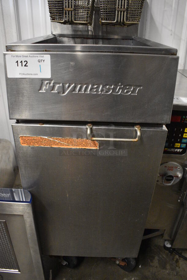 Frymaster GF40SD Stainless Steel Commercial Floor Style Propane Gas Powered Deep Fat Fryer w/ 2 Metal Fry Baskets on Commercial Casters. 122,000 BTU. 15.5x28x51 - Image 5 of 7