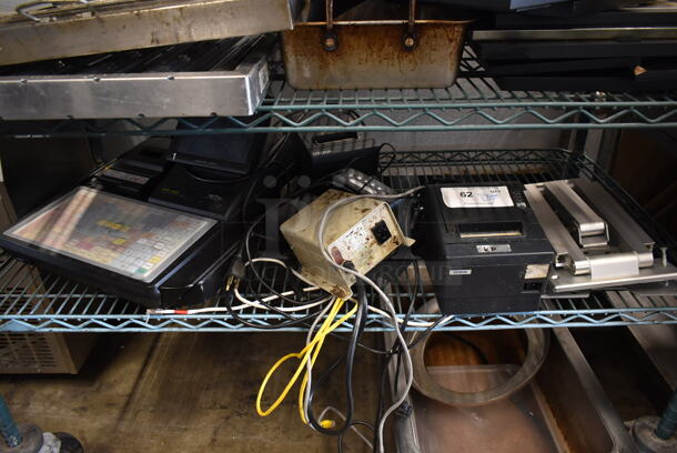 ALL ONE MONEY! TIER LOT of Various Items Including 2 Receipt Printer, Cash Register. - Image 1 of 9