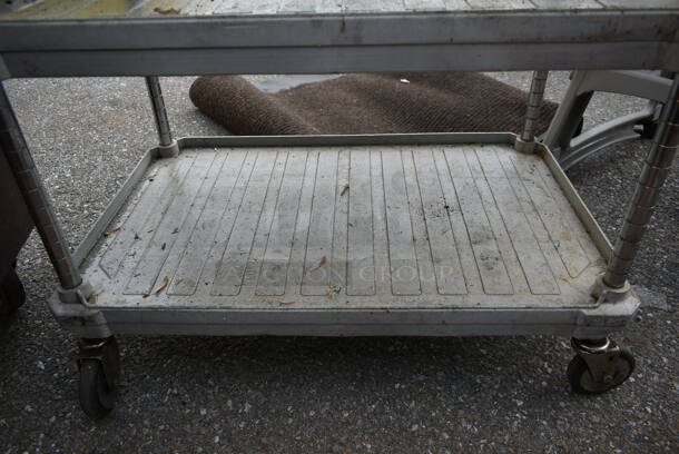 Gray Poly 3 Tier Cart on Commercial Casters. - Image 4 of 4