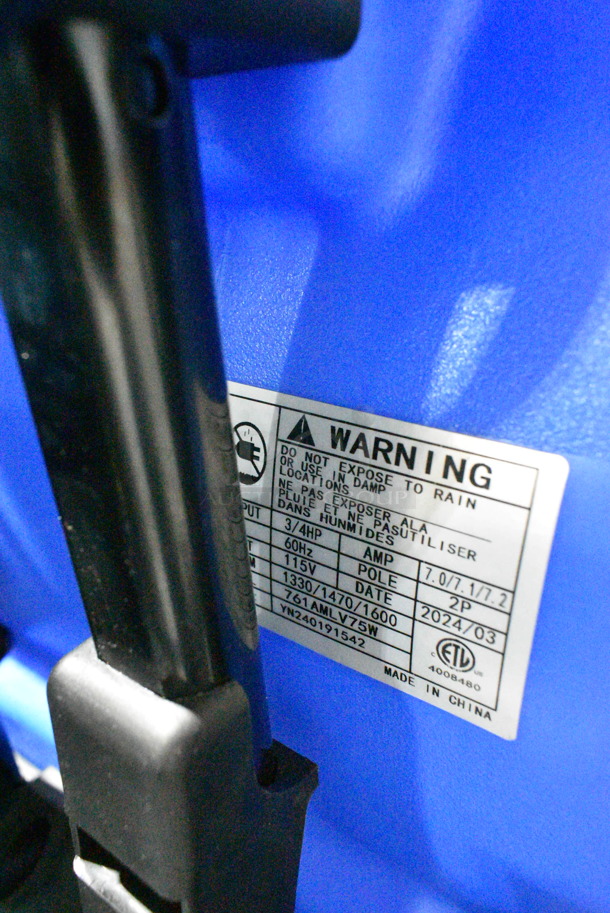 2 BRAND NEW SCRATCH AND DENT! 2024 Lavex 761AMLV75W/761AMLV100WH 3-Speed Compact Air Mover with Telescoping Handle and Wheels. 115 Volts, 1 Phase. 2 Times Your Bid! Tested and Working!  - Image 6 of 7