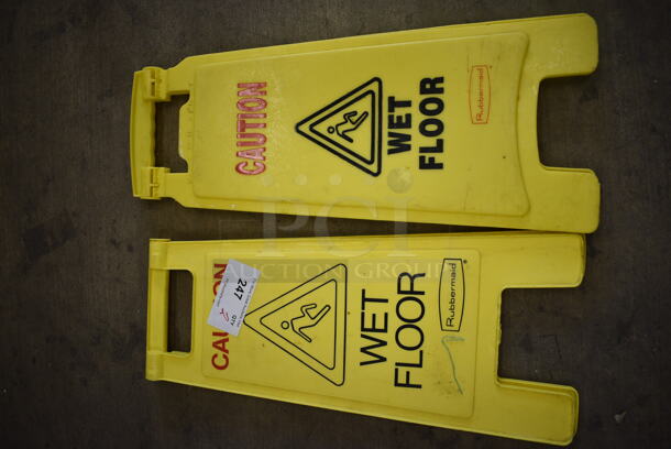 2 Yellow Poly Wet Floor Caution Signs. 11x1x24. 2 Times Your Bid! - Image 3 of 3