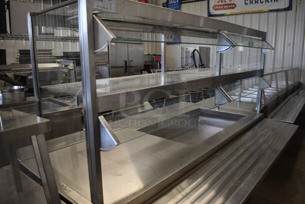 Servolift Eastern 502-3R Metal Commercial Portable Buffet Station w/ 2 Over Shelves and Tray Slide on Commercial Casters. 120/208 Volts, 1 Phase. 77x49x64 - Image 5 of 6