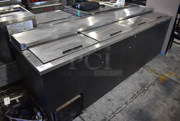 Beverage Air Model DW94-B Stainless Steel Commercial Back Bar Bottle Cooler w/ 4 Sliding Lids. 115 Volts, 1 Phase. 95x27x34. Tested and Powers On But Does Not Get Cold - Image 2 of 10