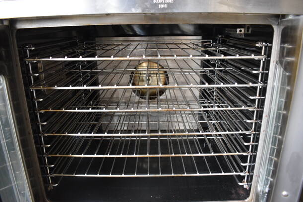 2 LATE MODEL Garland Master 200 Stainless Steel Commercial Electric Powered Full Size Convection Ovens w/ View Through Doors, Metal Oven Racks and Thermostatic Controls on Commercial Casters. 208 Volts, 3 Phase. 38x38x70. 2 Times Your Bid! - Image 6 of 9