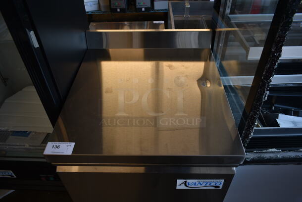 BRAND NEW SCRATCH AND DENT! 2023 Avantco 178SSWT27RHC Stainless Steel Commercial Single Door Work Top Cooler. 115 Volts, 1 Phase. Tested and Working! - Image 2 of 6