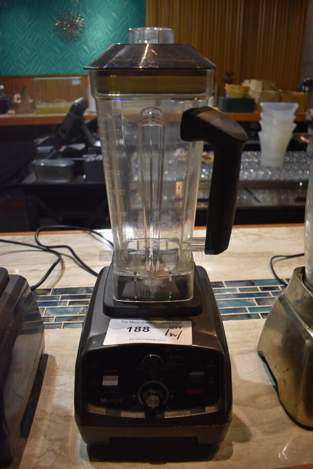 MengK HS-200D Metal Commercial Countertop Blender w/ Pitcher. 110-120 Volts, 1 Phase. 8x9x20. Item Was in Working Condition on Last Day of Business. (bar)