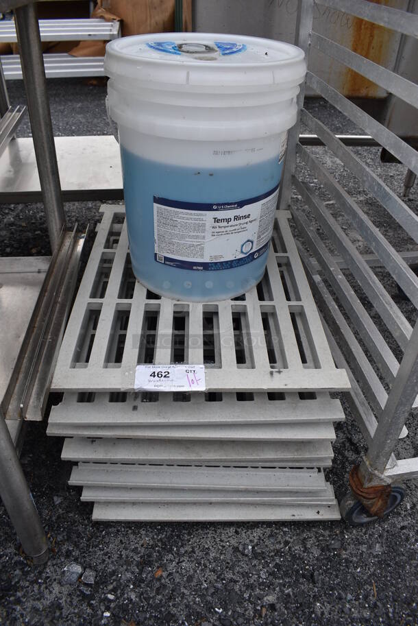ALL ONE MONEY! Lot of Poly Shelf Pieces and Temp Rinse Cleaner. - Image 1 of 6