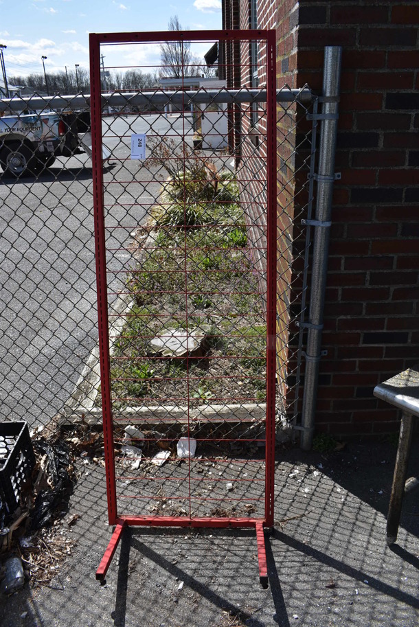 Red Metal Rack. 25x14.5x70