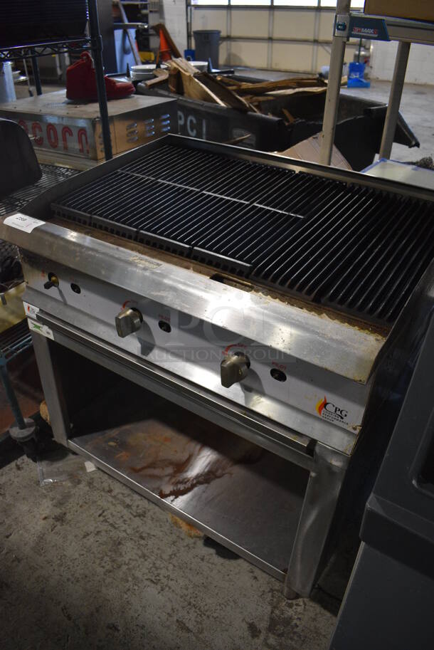 CPG Stainless Steel Commercial Natural Gas Powered Charbroiler Grill on Stainless Steel Equipment Stand. 36x27x41 - Image 6 of 10
