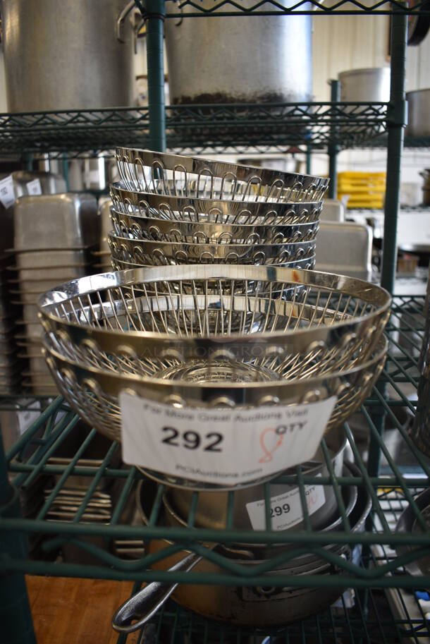 8 Metal Bread Baskets. 8x8x3. 8 Times Your Bid!