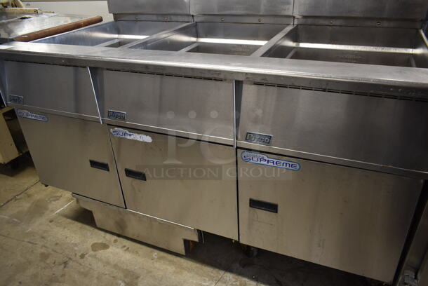 2016 Pitco Frialator SSH75 Solstice Supreme Stainless Steel Commercial Natural Gas Powered Deep Fat Fryer w/ Filtration System on Commercial Casters. 105,000 BTU. - Image 5 of 11