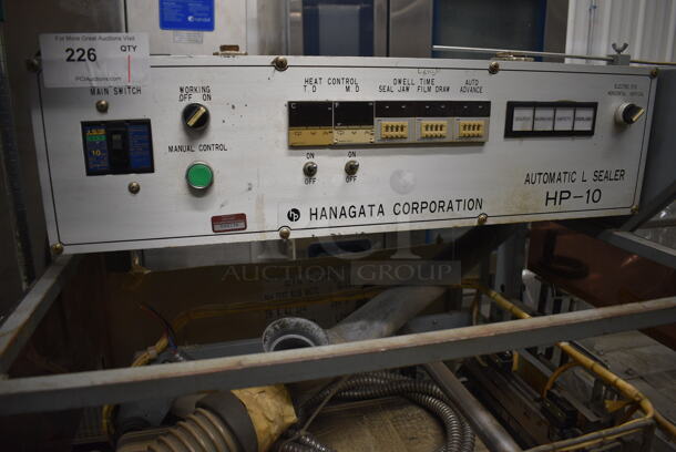 Hanagata Model HP-10 Metal Commercial Floor Style Automatic L Sealer on Commercial Casters. 200 Volts, 3 Phase. 66x36x56 - Image 4 of 11