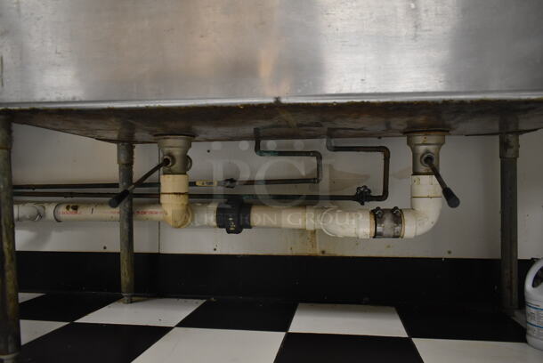 Eagle Stainless Steel Commercial 2 Bay Sink w/ Faucet and Handles. BUYER MUST REMOVE. (kitchen) - Image 7 of 7