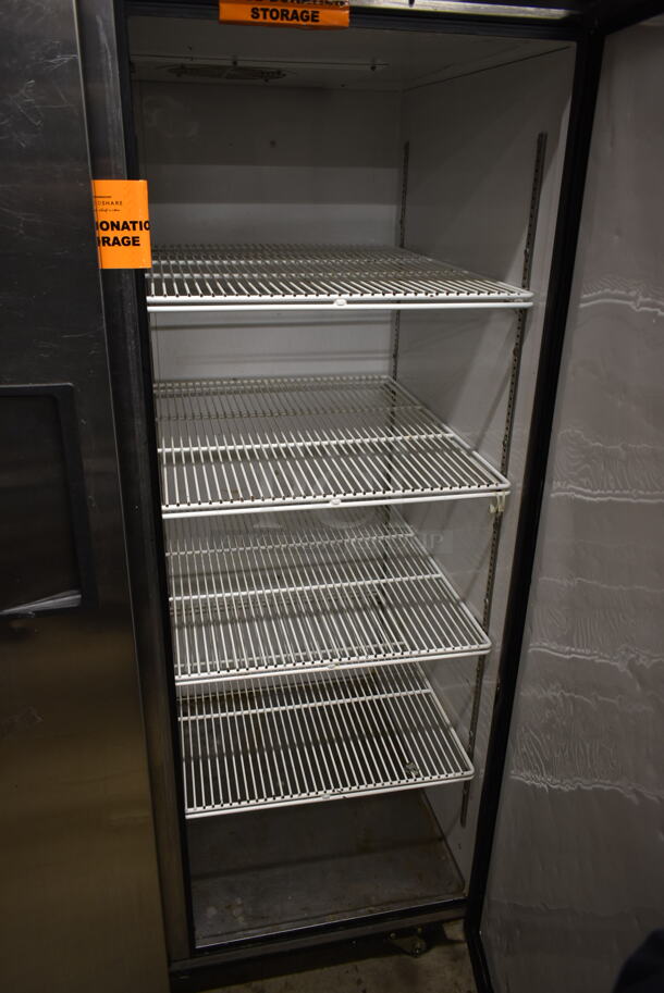 2014 True TG2R-2S ENERGY STAR Stainless Steel Commercial 2 Door Reach In Cooler w/ Poly Coated Racks on Commercial Casters. 115 Volts, 1 Phase. Tested and Working! - Image 8 of 8