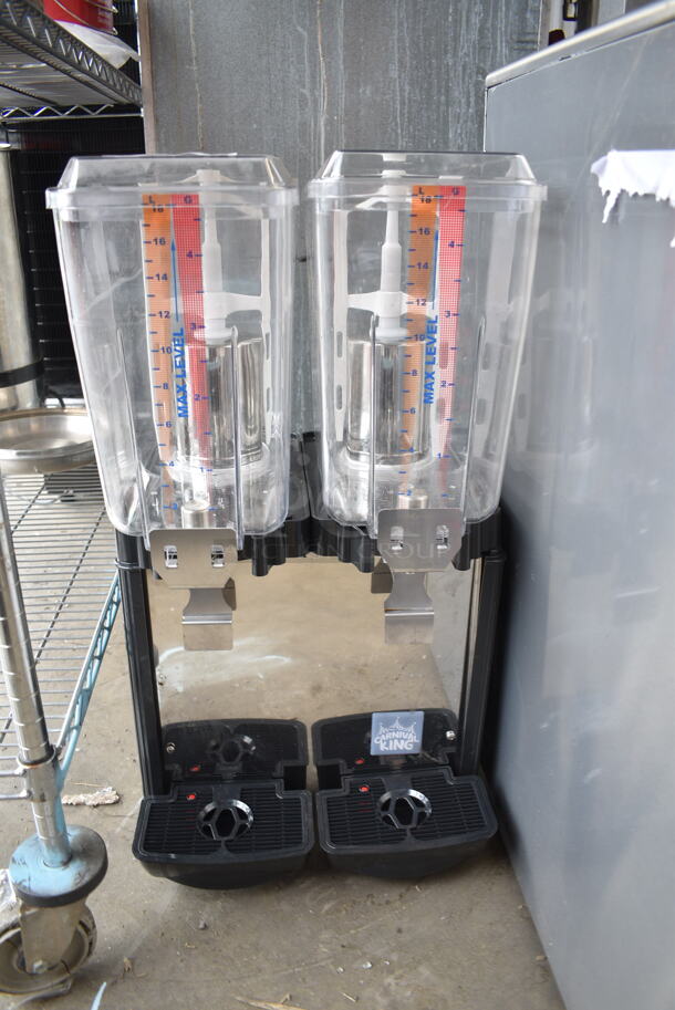 BRAND NEW SCRATCH AND DENT! 2023 Carnival King JETCOF 240M Stainless Steel Commercial Countertop Double 3 Gallon Bowl Refrigerated Beverage Dispenser. 120 Volts, 1 Phase. Tested and Working! - Image 2 of 6