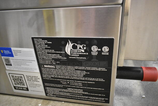 BRAND NEW SCRATCH AND DENT! 2023 Cooking Performance Group CPG 351GTCPG15NL Stainless Steel Commercial Countertop Natural Gas Powered Flat Top Griddle. 30,000 BTU.  - Image 7 of 7
