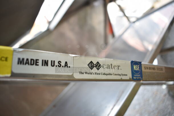 2 Items; Fold Up Cart and Stainless Steel Shelf. Includes 71x23x15. 2 Times Your Bid! - Image 9 of 9