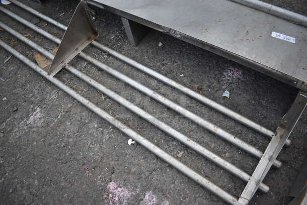 Metal Tray Slide Style Shelf w/ Wall Mount Brackets. 79.5x14x9 - Image 3 of 4